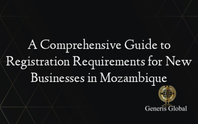 A Comprehensive Guide to Registration Requirements for New Businesses in Mozambique