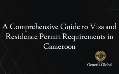 A Comprehensive Guide to Visa and Residence Permit Requirements in Cameroon