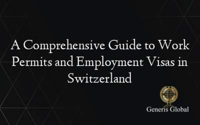 A Comprehensive Guide to Work Permits and Employment Visas in Switzerland
