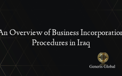 An Overview of Business Incorporation Procedures in Iraq