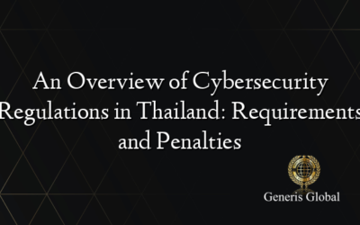 An Overview of Cybersecurity Regulations in Thailand: Requirements and Penalties