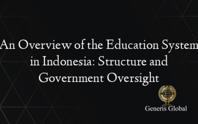 An Overview of the Education System in Indonesia: Structure and Government Oversight