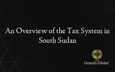 An Overview of the Tax System in South Sudan