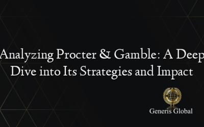 Analyzing Procter & Gamble: A Deep Dive into Its Strategies and Impact