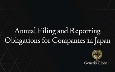 Annual Filing and Reporting Obligations for Companies in Japan