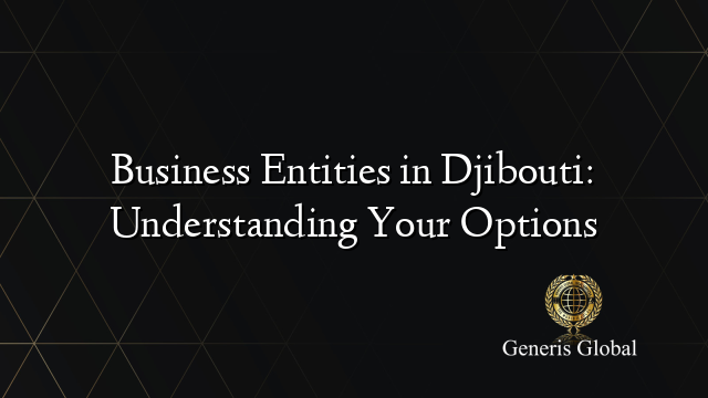 Business Entities in Djibouti: Understanding Your Options