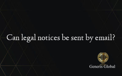 Can legal notices be sent by email?