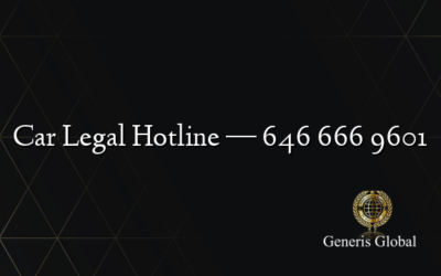 Car Legal Hotline — 646 666 9601