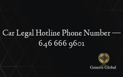 Car Legal Hotline Phone Number — 646 666 9601