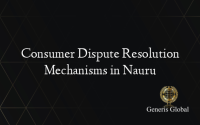 Consumer Dispute Resolution Mechanisms in Nauru