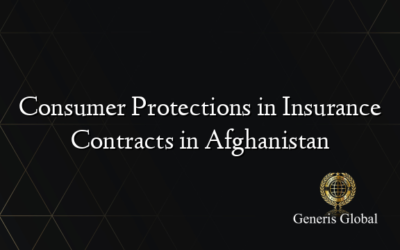 Consumer Protections in Insurance Contracts in Afghanistan