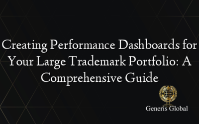 Creating Performance Dashboards for Your Large Trademark Portfolio: A Comprehensive Guide