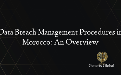 Data Breach Management Procedures in Morocco: An Overview