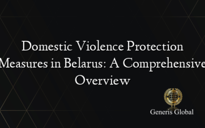 Domestic Violence Protection Measures in Belarus: A Comprehensive Overview