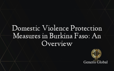 Domestic Violence Protection Measures in Burkina Faso: An Overview