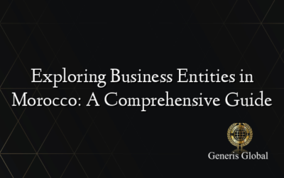 Exploring Business Entities in Morocco: A Comprehensive Guide