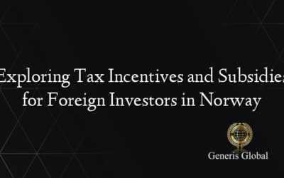 Exploring Tax Incentives and Subsidies for Foreign Investors in Norway