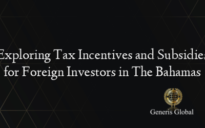 Exploring Tax Incentives and Subsidies for Foreign Investors in The Bahamas