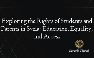 Exploring the Rights of Students and Parents in Syria: Education, Equality, and Access