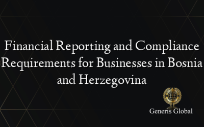 Financial Reporting and Compliance Requirements for Businesses in Bosnia and Herzegovina