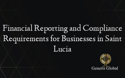 Financial Reporting and Compliance Requirements for Businesses in Saint Lucia