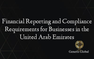 Financial Reporting and Compliance Requirements for Businesses in the United Arab Emirates