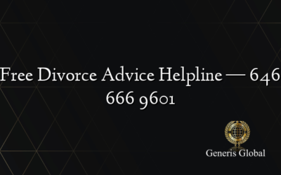 Free Divorce Advice Helpline — 646 666 9601