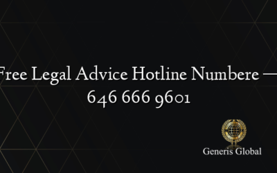 Free Legal Advice Hotline Numbere — 646 666 9601