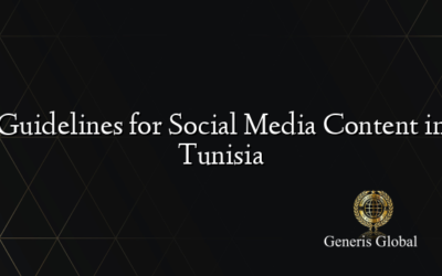 Guidelines for Social Media Content in Tunisia