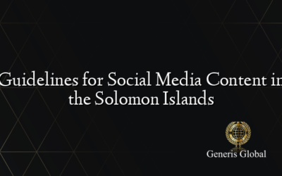 Guidelines for Social Media Content in the Solomon Islands