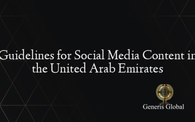 Guidelines for Social Media Content in the United Arab Emirates