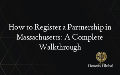 How to Register a Partnership in Massachusetts: A Complete Walkthrough