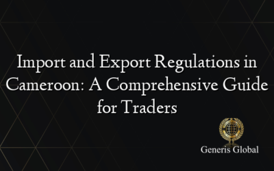 Import and Export Regulations in Cameroon: A Comprehensive Guide for Traders