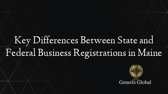 Key Differences Between State and Federal Business Registrations in Maine