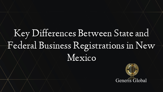 Key Differences Between State and Federal Business Registrations in New Mexico