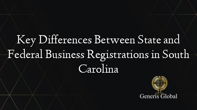 Key Differences Between State and Federal Business Registrations in South Carolina