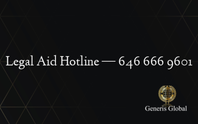 Legal Aid Hotline — 646 666 9601