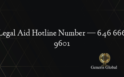 Legal Aid Hotline Number — 646 666 9601