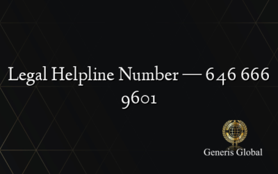 Legal Helpline Number — 646 666 9601