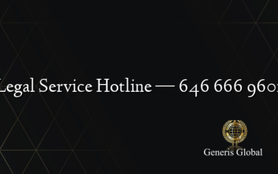 Legal Service Hotline — 646 666 9601