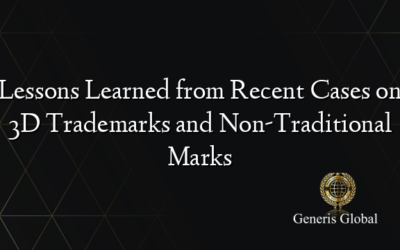 Lessons Learned from Recent Cases on 3D Trademarks and Non-Traditional Marks