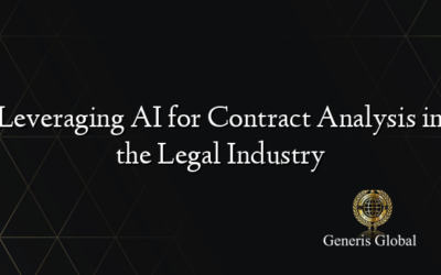 Leveraging AI for Contract Analysis in the Legal Industry
