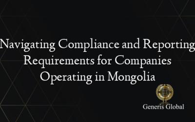 Navigating Compliance and Reporting Requirements for Companies Operating in Mongolia