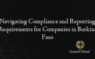 Navigating Compliance and Reporting Requirements for Companies in Burkina Faso