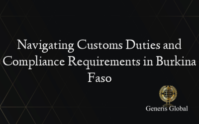 Navigating Customs Duties and Compliance Requirements in Burkina Faso