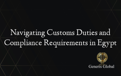 Navigating Customs Duties and Compliance Requirements in Egypt