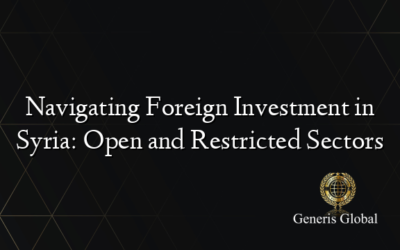 Navigating Foreign Investment in Syria: Open and Restricted Sectors