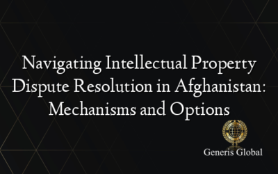 Navigating Intellectual Property Dispute Resolution in Afghanistan: Mechanisms and Options