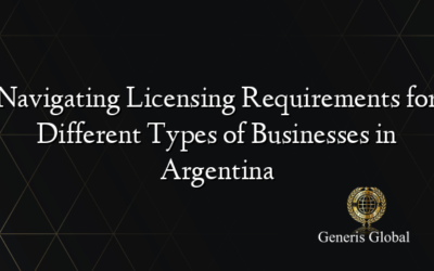 Navigating Licensing Requirements for Different Types of Businesses in Argentina