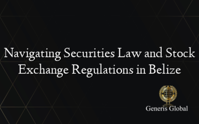 Navigating Securities Law and Stock Exchange Regulations in Belize